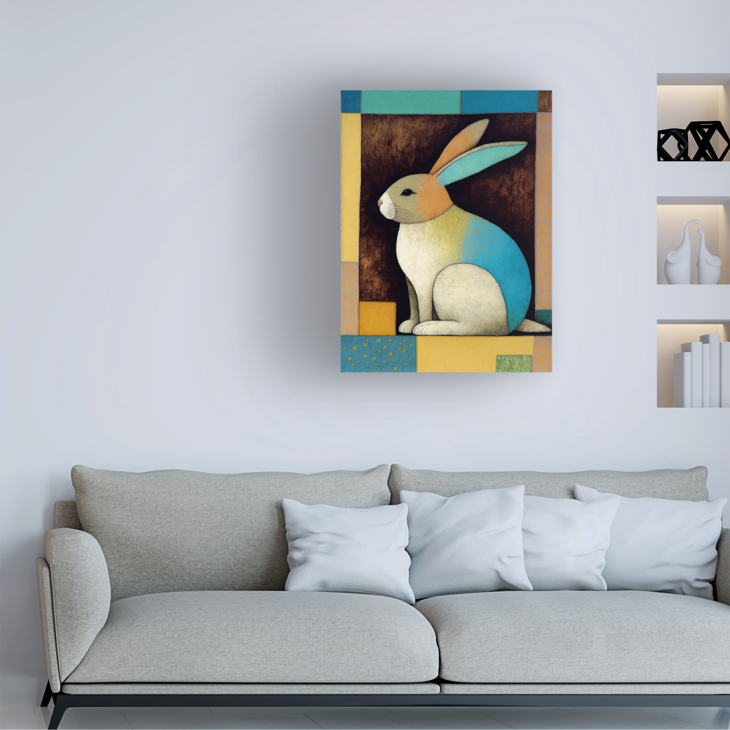 Treechild 'Bunny In The Box' Canvas Art