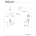 thumbnail image 2 of Kingston LS6500CG Fuller Two-Handle Single-Hole Kitchen Faucet, Matte Black, 2 of 4