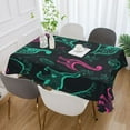 thumbnail image 5 of 54x54 Inch Tablecloth Polyester Square Tablecloth for Home Kitchen Dinner Decor Cute Green Dinosaurs, 5 of 9