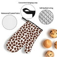 thumbnail image 3 of Balery Coffee Rugby Pattern Oven Mitts and Pot Holders 4 pcs Set, Kitchen Oven Glove High Heat Resistant 500℉ Oven Mitts with Non-Slip Silicone Surface, 3 of 6