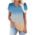 thumbnail image 4 of Youyipin Womens Tops short Sleeve Criss Cross V Neck T Shirts Loose Fit Casual Oversized Tshirts Blouses summer tops for women, 4 of 7