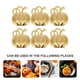 thumbnail image 5 of 6pcs Chic Style Halloween creativo creativo Forma de calabaza Diseño Anillos de servilleta (Dorado), 5 of 6