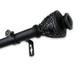 thumbnail image 2 of Domovina Rona 1" Single Curtain Rod-Color:Black,Size:66"-120", 2 of 2
