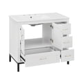 thumbnail image 6 of 36'' Bathroom Vanity with Single Sink Combo, Modern Bathroom Sink Cabinet with 4 Drawers and Shelf, Wood Bathroom Storage Cabinet with Buffered Doors, 6 of 7