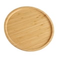 thumbnail image 3 of Plateau de Service Rond en Bois Support de Vaisselle Plateau pour Fruits Pizza 20 25 30cm, 3 of 7