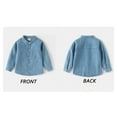 thumbnail image 3 of Lujianch Toddler Baby Boys Girls Fashion Denim Button Down Shirt Long Sleeve Lightweight Shirt Tops Blouse Boys T Shirts‌ Size 12-18 Months, 3 of 3