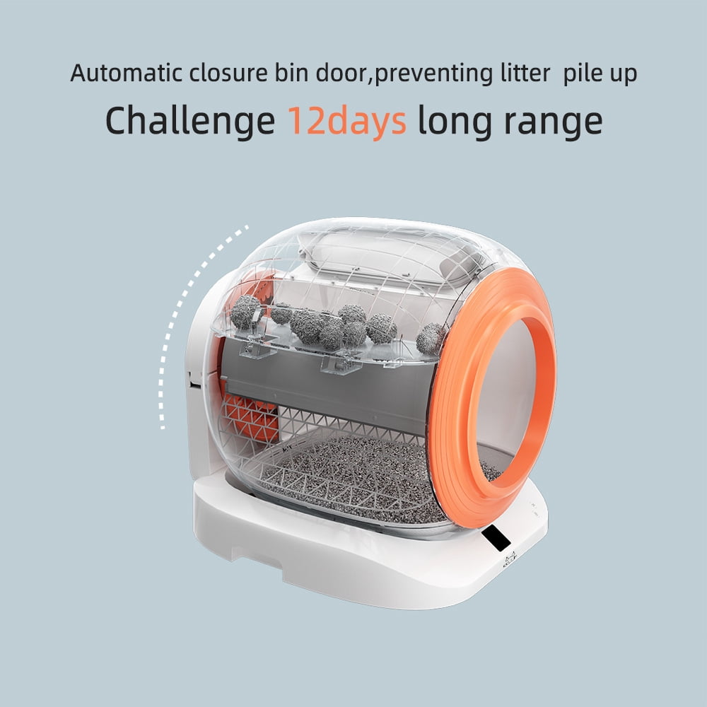 KKLLIM Self-Cleaning Smart Litter Box with Air Duct & Bags, 65L+9L Capacity, WiFi App Control, for Multi-Pet Households