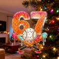 thumbnail image 5 of WKSCLPAI 2025 Christmas Gingerbread 67 Ornament, Santa Says Six Seven Two-sided Funny Meme Gift Ornaments, Holiday Xmas Tree Decorations, New Translucent Shatterproof Acrylic, Birthday Gift, 5 of 7
