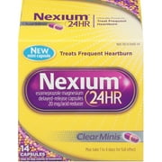 Nexium 24HR Clear Minis Acid Reducers Capsules, 20mg 14 ea (Pack of 4)