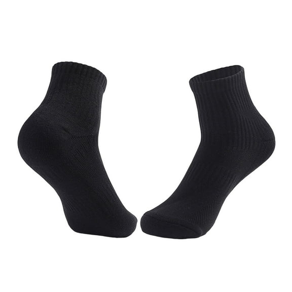NoxwB Men's Compression Athletic Socks Fitness Running Thin Shallow Cut Summer Breathable Socks Black Free Size