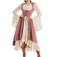 thumbnail image 2 of Womens Victorian Dresses long Renaissance Medieval fairy Dresses casual Drawstring pleated dress 2026 Halloween Costume, 2 of 5