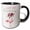 Black/White, variant on 3drose, Pretty Pink Flamingo Happy 90th Birthday, 11oz Two-tone Black Mug