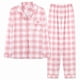 thumbnail image 1 of Pijamas bonitos de algodón para mujer, camisetas de manga larga y pantalones con bolsillos, ropa informal de estar por casa con lunares., 1 of 5