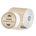 thumbnail image 1 of Etiquetas térmicas FINDAT Brown de vinilo redondas de 5 cm, 180 unidades/rollo, 1 of 8