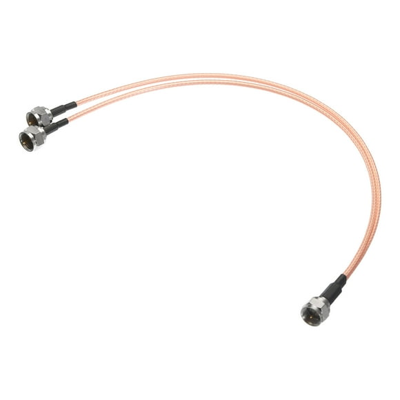 Unique Bargains RG6 Splitter Coax Cable 3 Way F Male to 2 F Male Adapter 11.8inch 75 Ohm Antenna, TV, Video, RG316 Coaxial Cable