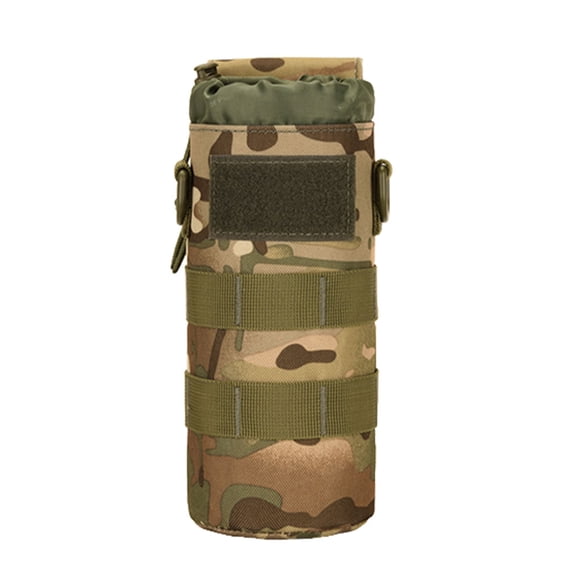 Sonducket Bolsa para transportar hervidor de agua, soporte con cordón para exteriores, funda para botella de agua, para acampar, cazar, pescar, Escalada CP/Camuflaje