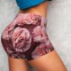 thumbnail image 4 of Fotbe Delicate Pink Carnations Shorts Sin Costuras – Shorts Deportivos de Cintura Alta para Mujer, Elásticos para Gimnasio, Yoga, Running o Ciclismo-Small, 4 of 8
