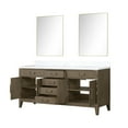 thumbnail image 3 of Laurel 72 in W Grey Oak Double Bath Vanity, Carrara Marble Top, and 34 in Mirrors, 3 of 7