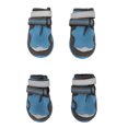 thumbnail image 4 of Botines para perros ANGGREK Resistentes Al desgaste ajustables 4 piezas azules antideslizantes Con Tiras Reflectantes, 4 of 8