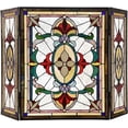 thumbnail image 1 of RADIANCE Goods Tiffany-Style 3pcs Folding Victorian Fireplace Screen 44" Wide, 1 of 3