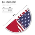thumbnail image 3 of Christmas Tree Skirt America Texas Flag Xmas Tree Skirt with Tassels Christmas Holiday Decoration 30", 3 of 6