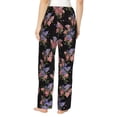thumbnail image 3 of Goofa Bouquet Printed Soft Pajama Pants for Women, Wide Leg Comfy Casual Lounge Yoga Pants-XX-Large, 3 of 9