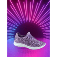 thumbnail image 2 of Zone1k Little Girl Big Girl Glitter Sparkle Comfort Light Weight Slip On Flat Sneaker Shoes ( Purple, 12), 2 of 4