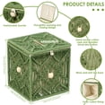 thumbnail image 2 of NUAHRHY Tissue Box Cover Macrame Square Open-Bottom Boho Decor Tissue Box Holder Handmade Woven for Bathroom Bedroom Dresser Living Room Office Dorm Blackish Green, 2 of 12