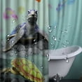 thumbnail image 5 of Orinice Funny Sea Turtle Shower Curtain Black and White Ocean Sea Turtle Shower Curtain with Hooks Polyester Waterproof Fabric Nautical Bathroom Decor Kids Shower Curtain 36x72, 5 of 7
