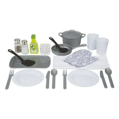 - Melissa & Doug 22-Piece Play Kitchen Accessories Set - Utensils, Pot, Pans, and More