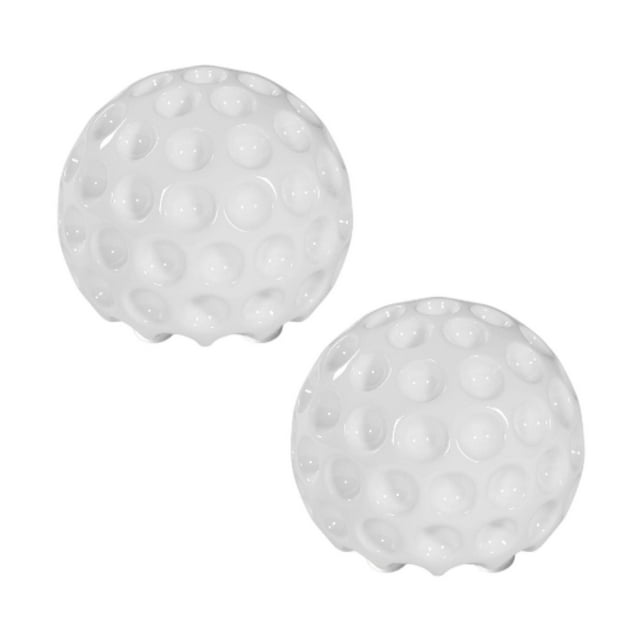 2 cubiertas de cerámica para pernos de inodoro, decoración práctica para baño. Blanco