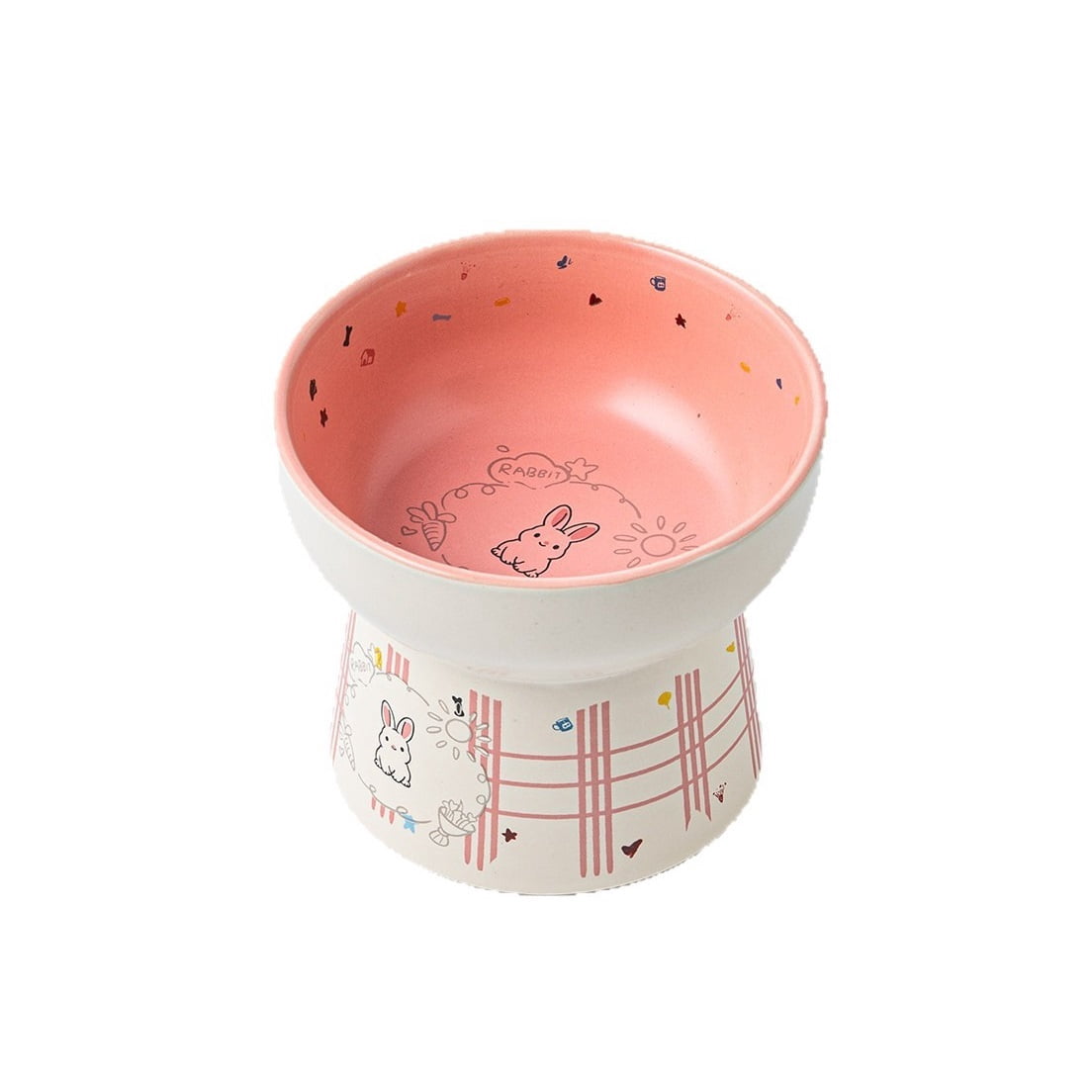 Elevated Ceramic Pet Bowl, Spine Friendly Raised Feeding Bowl, Stylish Food Basin for Cats and Dogs
