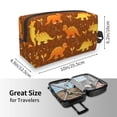 thumbnail image 4 of Goofa Dinosaurs and Leaves Printed Toiletry Bag with Handle,Large Capacity Travel Makeup Cosmetic Bag for Women, Carry on Airport Airline Compliant Bag, 4 of 9