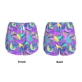 thumbnail image 3 of KLL Disco Roller Skates Pattern Shorts Women,Athletic Shorts High Waisted Running Shorts Pocket Sporty Short Gym Elastic Workout Shorts-Large, 3 of 7