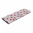 thumbnail image 1 of Ladybugs Bench Pad, Nature with Abstract Insects Trees and Flowers Pattern Cartoon, HR Foam Cushion with Decorative Fabric Cover, 45" x 15" x 2", Grey Dark Coral Black, by Ambesonne, 1 of 3