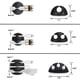 thumbnail image 2 of Clips para cables, paquete de 16 soportes adhesivos negros para cables, gestión ideal de cables para organizar cables en casa, oficina, automóvil, mesita de noche de escritorio, 2 of 6