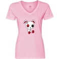 thumbnail image 3 of Inktastic Goth Bunny Kawaii Women's V-Neck T-Shirt, 3 of 5