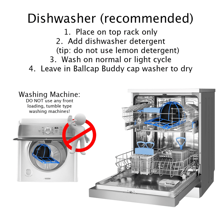 Evelots Ball Cap Cleaner-Washing Machine/Dish Washer-Trucker/Visor Hat