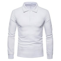SHTXOZHI Mens Long Sleeve Shirt Button Collared Golf T-Shirt Business Work Casual Shirts