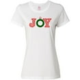thumbnail image 3 of Inktastic Joy Christmas Ornament with Candy Cane Stripes Women's T-Shirt, 3 of 5