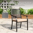 thumbnail image 6 of Sophia&William 7Pcs Patio Dining Set Outdoor Metal Cushioned Wider Chairs and 54" Round Table for 4, 6 of 11