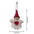 thumbnail image 2 of Fiudx Liquidación navideña Viejo muñeco de nieve jabalí árbol de Navidad montaje guirnalda regalo joyería material de lana joyería, 2 of 7