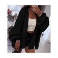 thumbnail image 2 of SUNSIOM Women's Chunky Knit Sweater Long Lantern Sleeve Open Front Solid Color Cardigan Fall Coat, 2 of 6