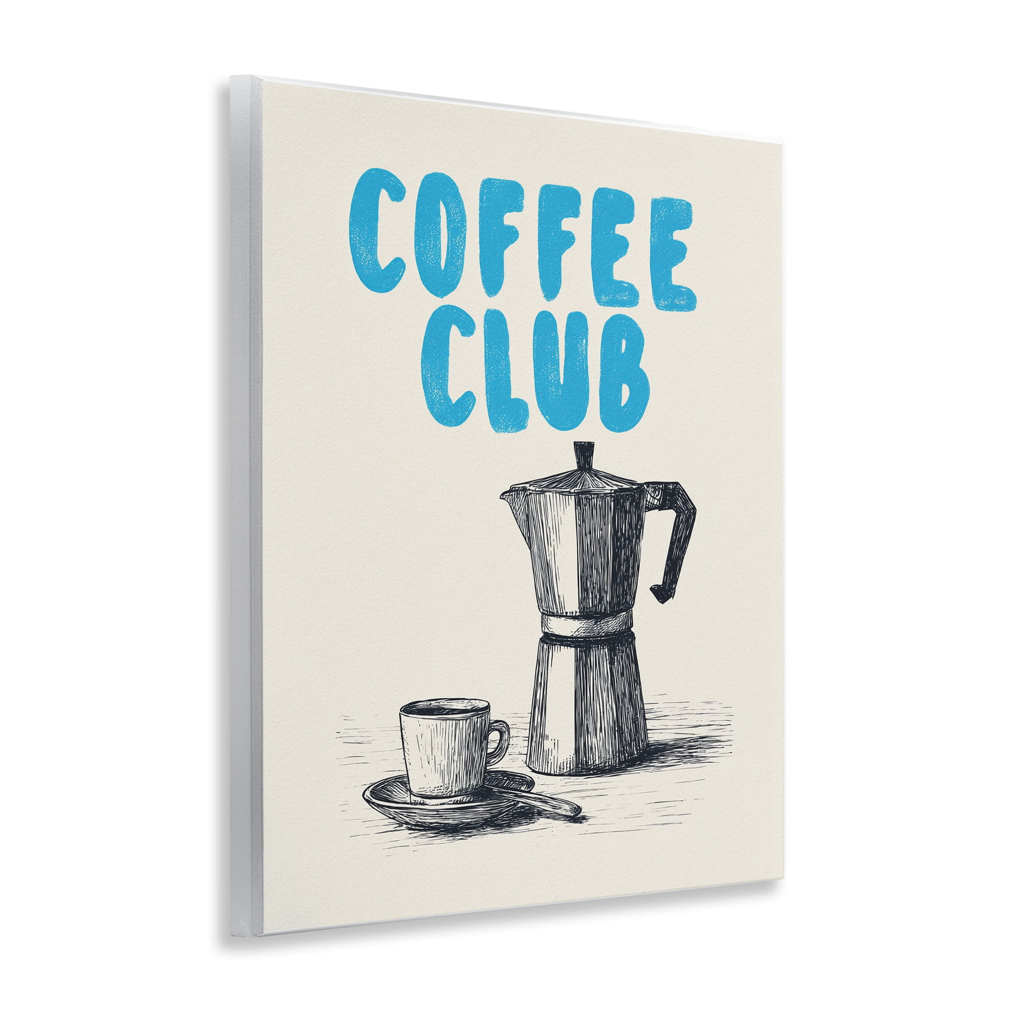 Stupell Industries Coffee Club Retro Drawing Wall Plaque Art, design by Andreas Magnusson