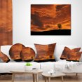 thumbnail image 3 of Designart Lonely Tree under Brown Sky - Landscape Printed Throw Pillow - 16x16, 3 of 4