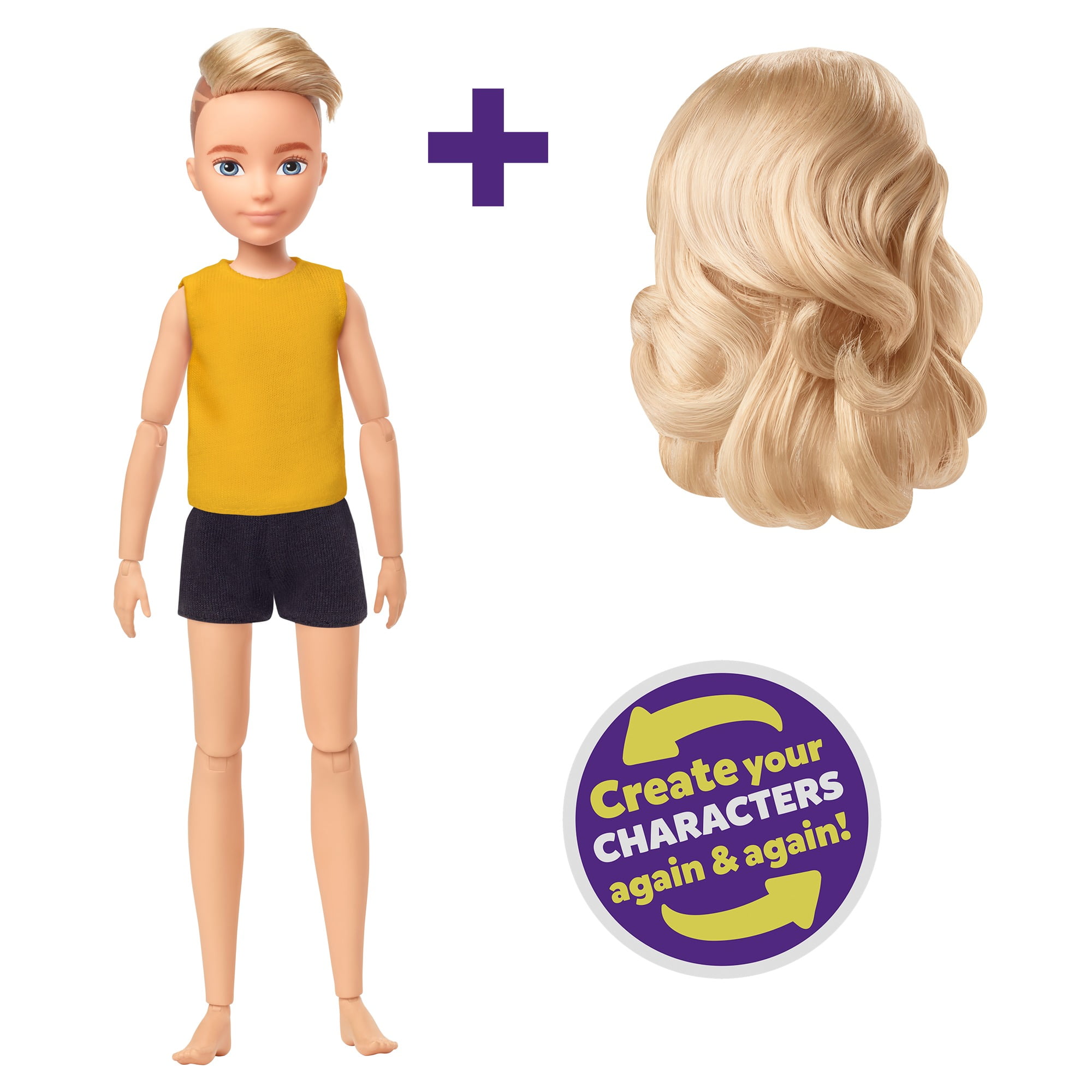 Creatable World Deluxe Character Gender Neutral Doll Black Straight Hair dc-073 