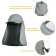 thumbnail image 4 of Tirrinia 2 In 1 Outdoors UPF 50+ UV Protection Sun Hat for Womens, One Size Female Sports Baseball Cap Gardening Fishing Hat with Neck Flap, Gray, 4 of 8
