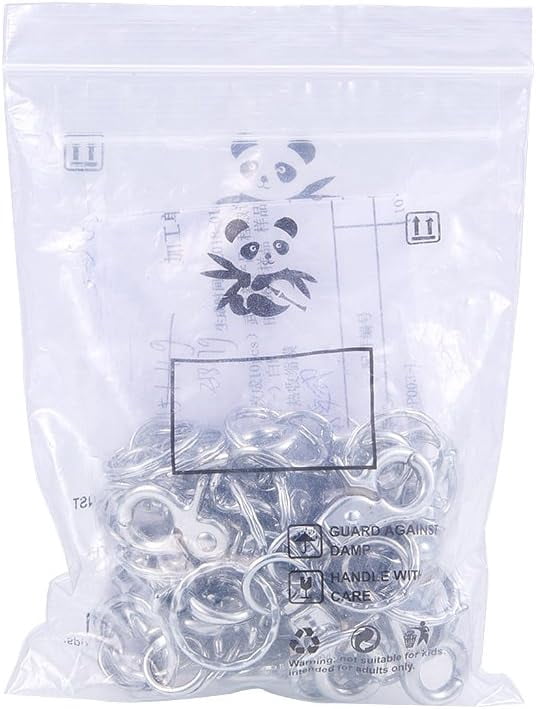 20 Pcs Iron Swivel Lobster Claw Clasps Snap Hook with Key Ring 63x25mm Platinum
