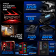 thumbnail image 3 of PC Gamer Xtreme PC Gaming AMD Radeon RX 9060 Ryzen 7 5700 32GB SSD 1TB WIFI Scarlet Dragon gaming 1080p, estudios y multitarea, 3 of 6