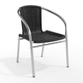 thumbnail image 2 of Flash Furniture Commercial Aluminum and Black Rattan Indoor-Outdoor Restaurant Stack Chair, 2 of 12